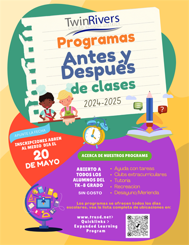 registration for 2024-25 school year (Spanish)